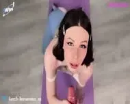 Big Spear Rips Yoga Pants, Point Of View Sex! Horny Slut!