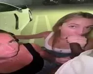 [myfavyAenqzQCb] Two Horny White Chicks Sucks And Fucks BBC At A Parking Lot