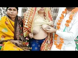 Indian Couple First Wedding Night Sex Enjoy with mother in law threesome sex