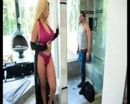 Shower sex with busty stepmom