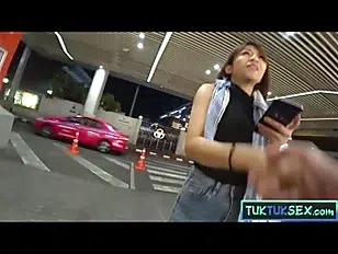 Shy Thai amateur girl gets a big cock as a birthday present