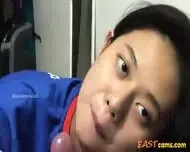 Amateur Indonesian Girl’s First Mouthful of Cum