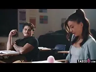 MILF teacher makes insubordinate teens fuck in detention