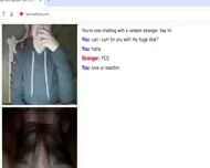 Petite blonde omegle teen helps to cum