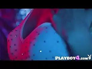 Stunning natural blonde MILF passion posing before hot striptease action