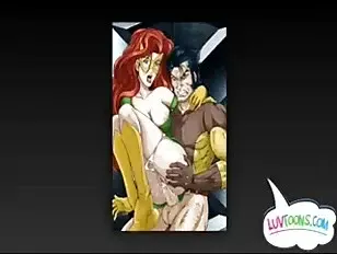 Wolverine & Bat Woman Cartoon Porn