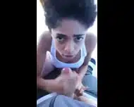 Balcony Blowjob With Cum In Mouth