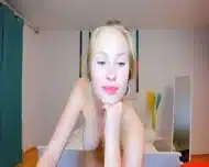 Cute Blonde Cristall White nude show 2