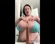 Cute Massive Tits BBW Tit Fucks Dildo