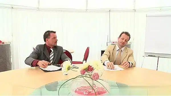 Professional blonde takes on 2 cocks, double penetration