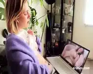 Zoom Call Masturbation Blonde Brunette